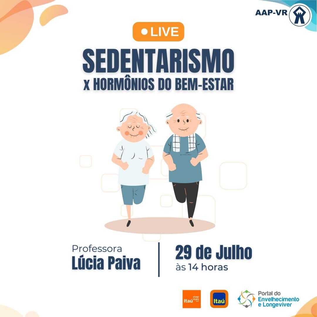29/07/2022 - Live Sedentarismo X Hormônios do Bem-Estar